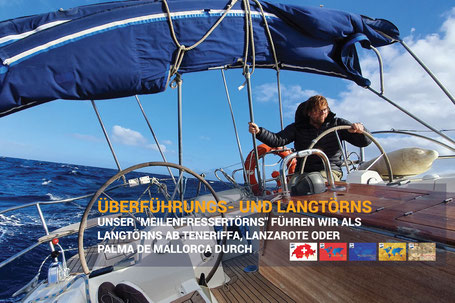 HOZ Überführungstörns – Langtörns unter Segeln ab den Kanaren und Mallorca, Meilen sammeln für den Hochseeschein.