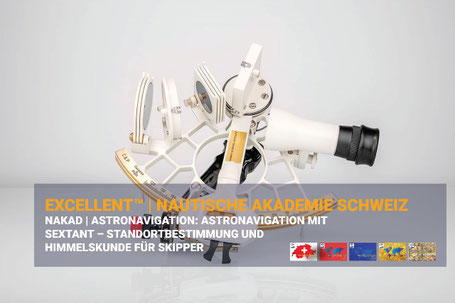 Sextant für Astronavigation und Standortbestimmung mit Sonne, Mond und Sternen