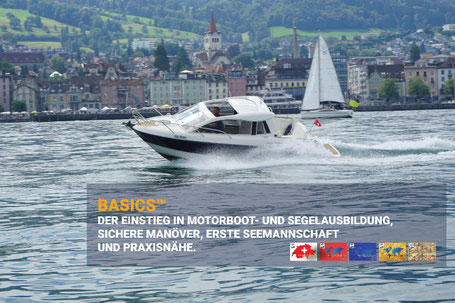 Motorboot auf Schweizer See – Einstieg in die nautische Ausbildung BASICS™