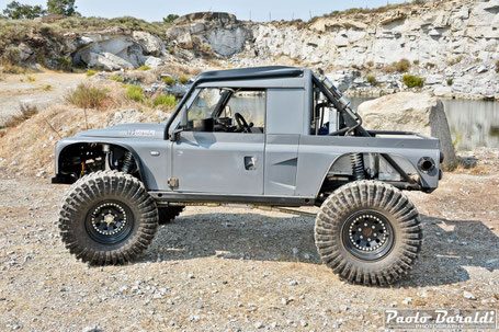 The GRP panels that line the frame giving it the appearance of the Defender