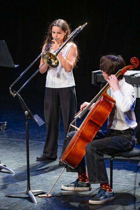 Ecole de musique EMC à Crolles – Grésivaudan : Pratique collective de trombone en orchestre.