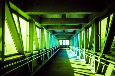 Crossing bridge for passengers.
