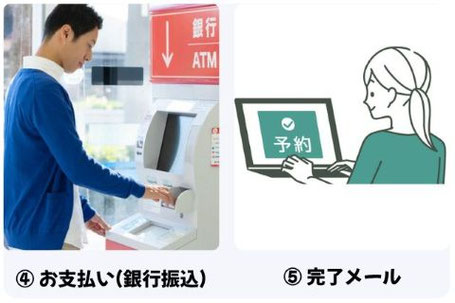 お支払い（銀行振込）・予約完了メール