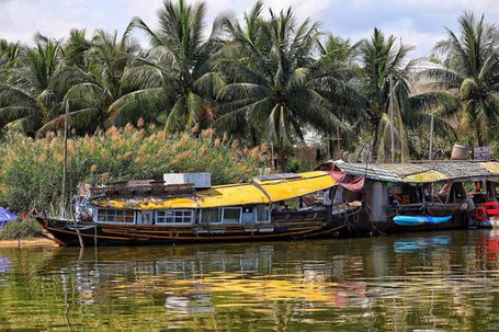 Hausboot auf dem Mekong 2025