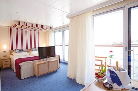 Balkonsuite auf der A-ROSA SILVA 2026