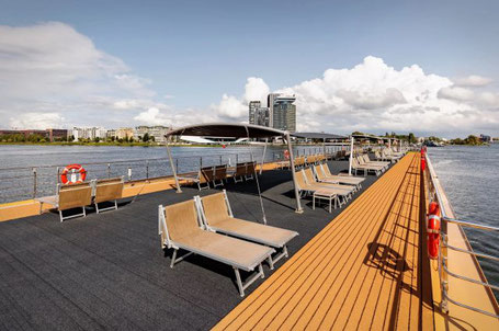 Sonnendeck auf der A-ROSA CLEA 2026