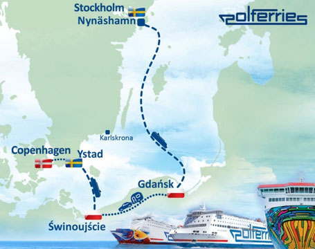 Polferries Route Swinemünde Schweden 2026