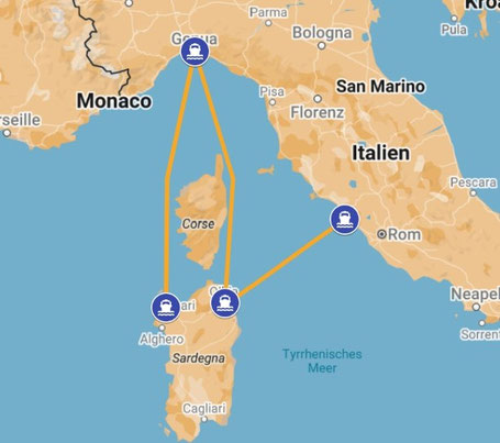 GNV Route Sardinien 2026