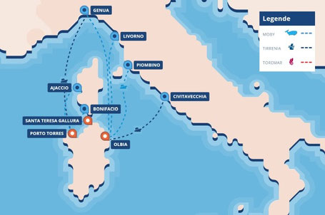 Moby Lines Route Sardinien 2026