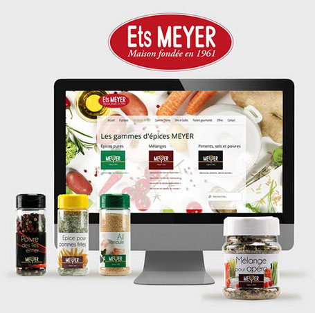 Refonte graphique site web et gamme Ets. Meyer par Imprex