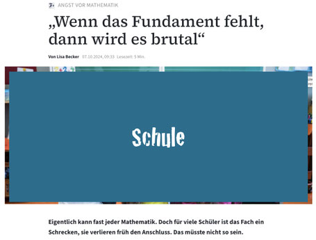 FAZ Bildung Mathe Angst Schule Lernen