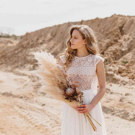 natürliche Hochzeitskleider aus Bio Baumwolle und Ramie