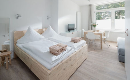 Schlafbereich Loft 2 im Strandloft Eins Norderney