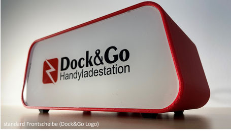 Technische Zeichnung der Dock&Go UP Handy Ladestation