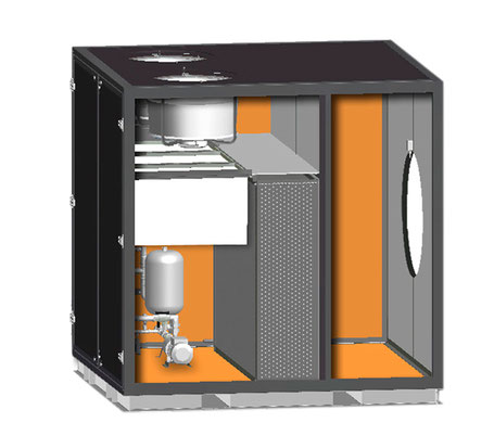 Schematischer Aufbau einer Wärmepumpe