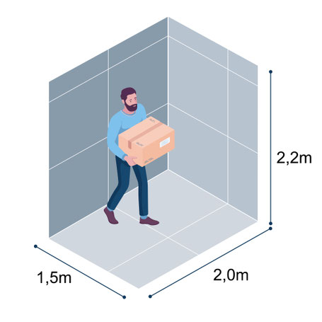 Self Storage Lagergrößen - Blaue Boxen Self Storage