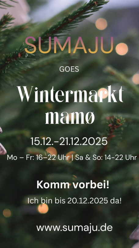 SUMAJU Schmuck Verkauf auf dem Wintermarkt mamø in Hamburg