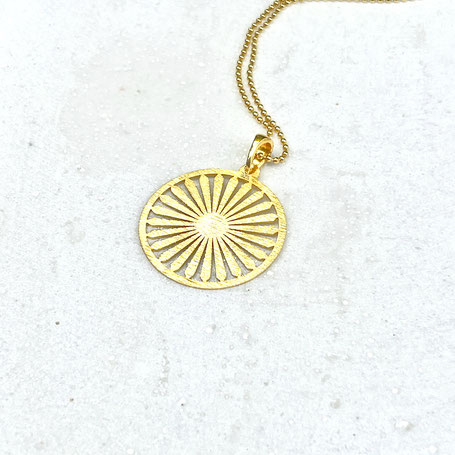 Sonne Symbol Schmuck Anhänger gold - Symbol für Licht und Energie