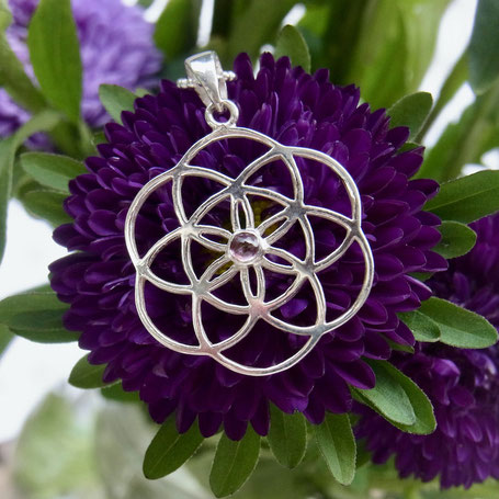 Same des Lebens Schmuck Symbol Anhänger in Silber für Neubeginn und Schöpfung