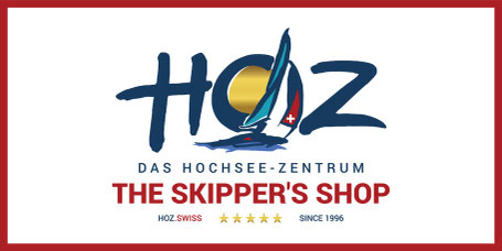 Logo HOZ Hochseezentrum – The Skipper’s Shop, Schweizer Segel- und Hochseeausbildung sowie Skipperbedarf seit 1996.