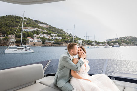 Hochzeitsfotograf Fincahochzeit Mallorca Katamaran