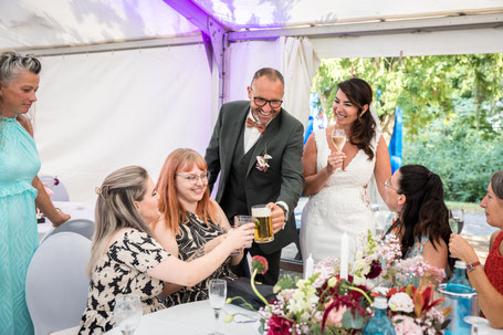 Hochzeit Schloss Schönfeld Sektempfang Hochzeitsfotos
