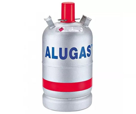 Alugasflasche 11 kg transparenter Hintergrund