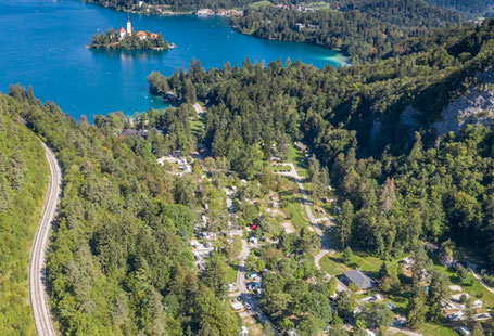 Camping Bled Slowenien Vogelperspektive