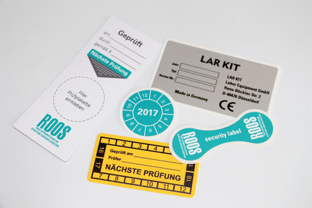 Type plates, inspection badges, anti-counterfeit labels