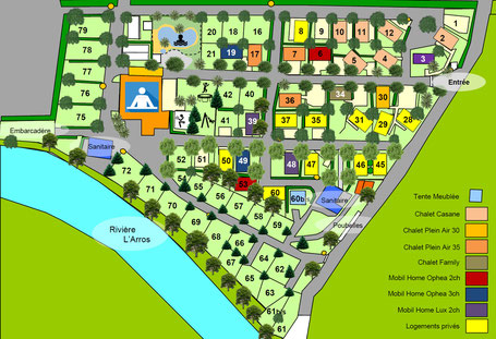 Plan Camping Gers Arros 2021