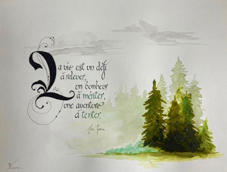 C310 - 40x50 - Encre et gouache - VENDUE