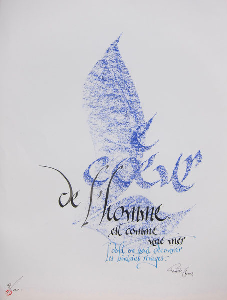 C295 - 50x65 - Pastel gras et encre 