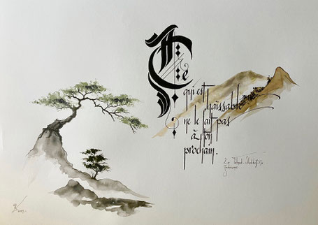 148 - 70x50 - Encre et acrylique - 80€