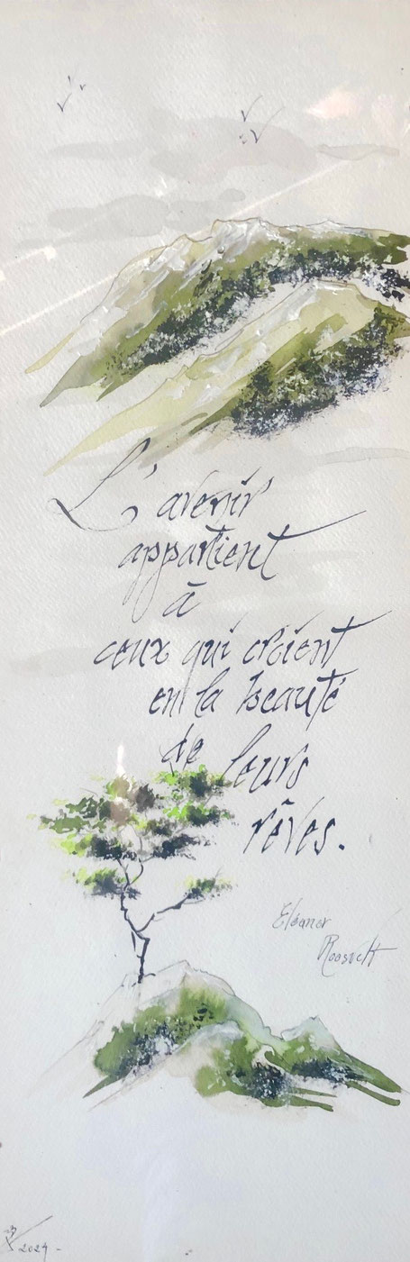 C106 - 70x25 - Encre et gouache