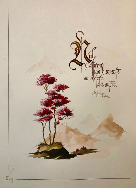C301 - 45x65 - Encre, gouache et or - VENDUE