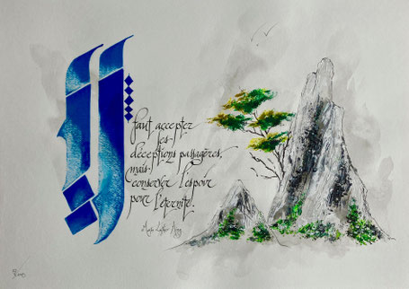 C259 - 70x50 - Encre, acrilique