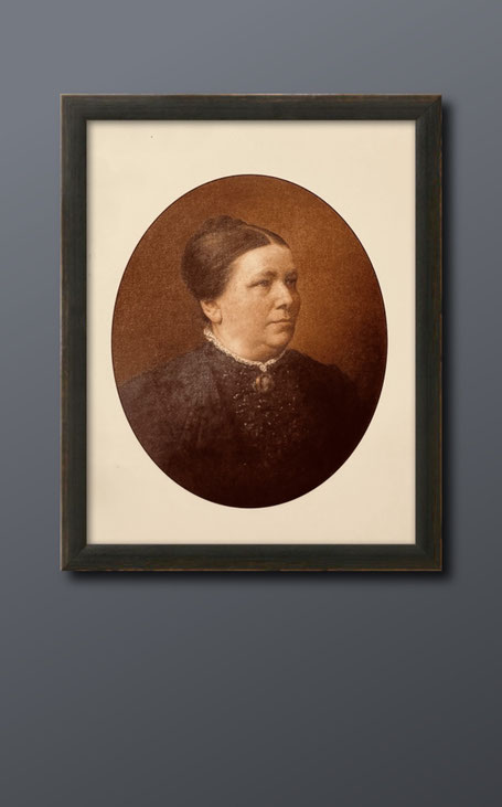 Bildnis im MMKM Museum Mülheim: Caroline Wilhelmine Luise Schmitz-Scholl geb.Scholl (1834-1888)  TENGELMANN-Gründerfamilie