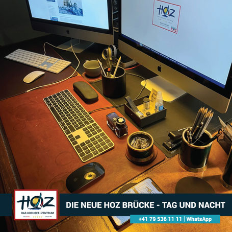 HOZ Brücke Büro St. Gallen – digitales Nautical Coaching und Online-Unterricht Tag und Nacht