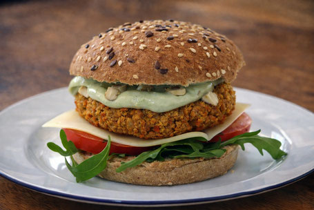 Veganer Burger von einem Foodtruck aus München