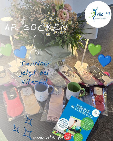 Antirutschsocken Tavi Noir für sicheren Halt im Training, Vita-Fit in Hunzenschwil