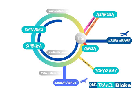 Wo in Tokio übernachten? Anbindung an Bahn & Flughafen