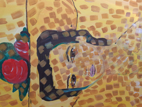 Lis: La Grande dame au chapeau, Leinwandbild 58 x 58 cm. 