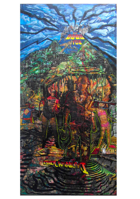 Techniques mixtes & transferts d'images, 40X80cm, 2016