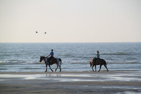 Reiter am Strand