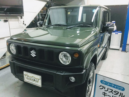 大人気の新型ジムニーにクリスタルキーパーを施工しました