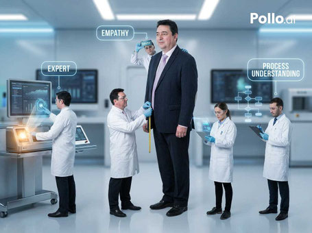 In einem Labor wird ein Kunde vermessen um ihn ideal zu betreuen.