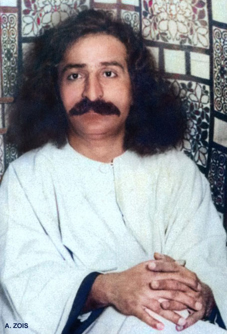  April 1932 : Meher Baba at the Davy's home in Kensington, London. Image rendition by Anthony Zois.