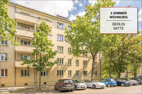 Verkaufte 3-Zimmer-Wohnung in Berlin-Mitte in gepflegtem Wohnhaus mit grüner Straßensituation