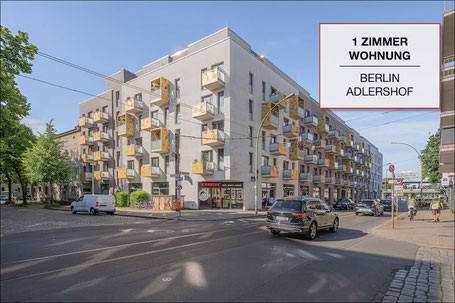 Außenansicht des modernen Wohnhauses in Berlin-Adlershof