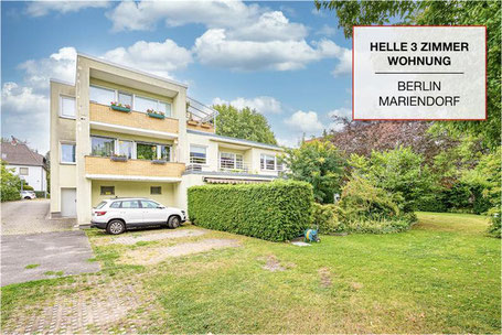 Verkaufte helle 3-Zimmer-Wohnung in Berlin-Mariendorf mit grünem Wohnumfeld und Gartenblick
